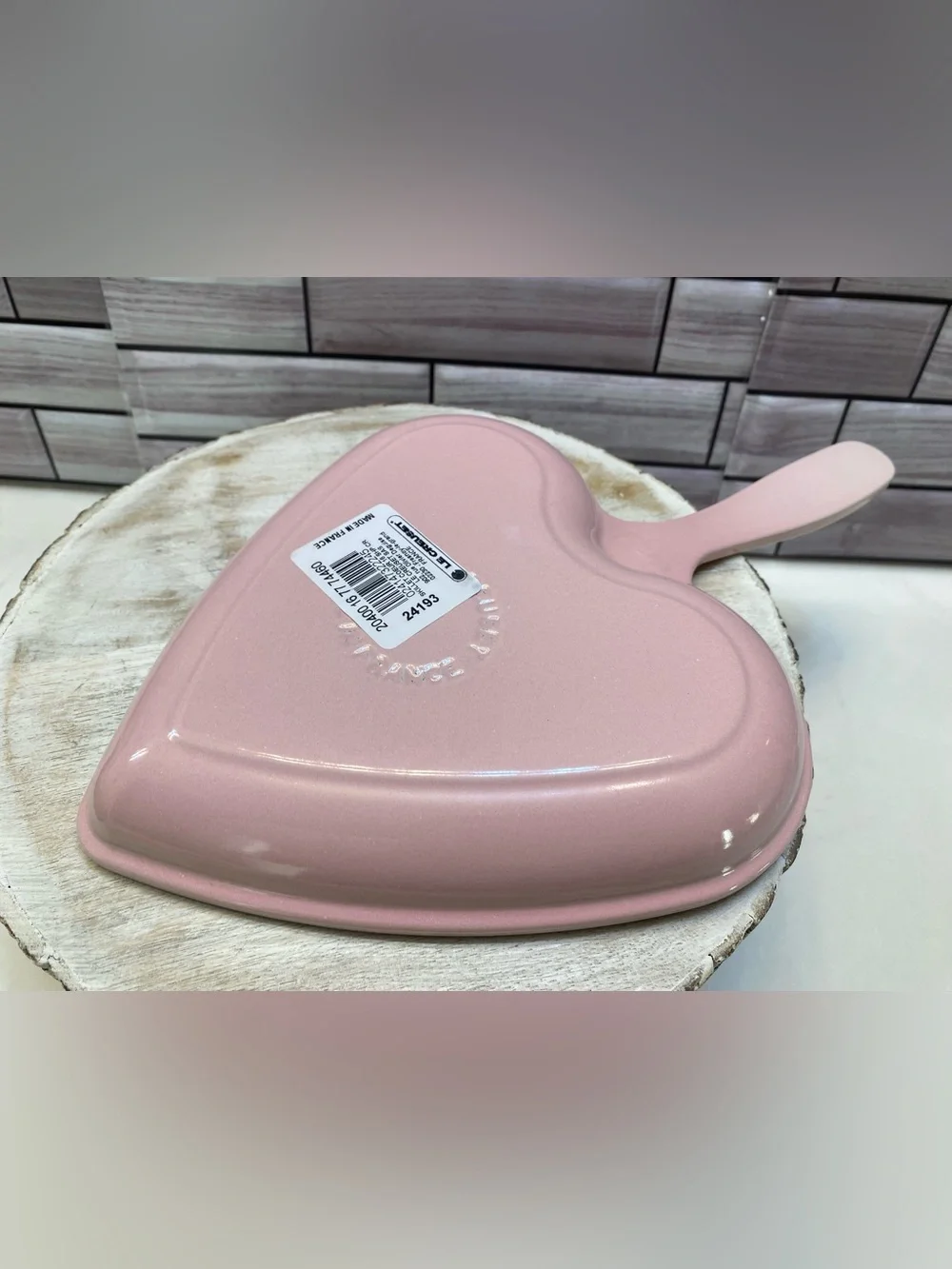 Le Creuset❤️ Heart Cast Iron Skillet shell pink 16cm NIB Made in France**